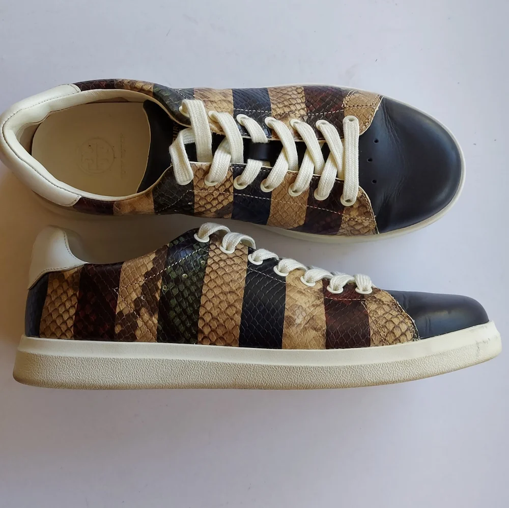 Tory Burch Howell Court Snake Print Women's Sneakers, Size 8